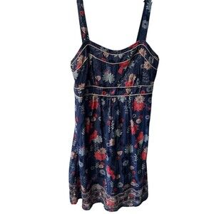 Mantaray Dress Womens US Sz 8 Faithful and True Cotton Floral peasant babydoll